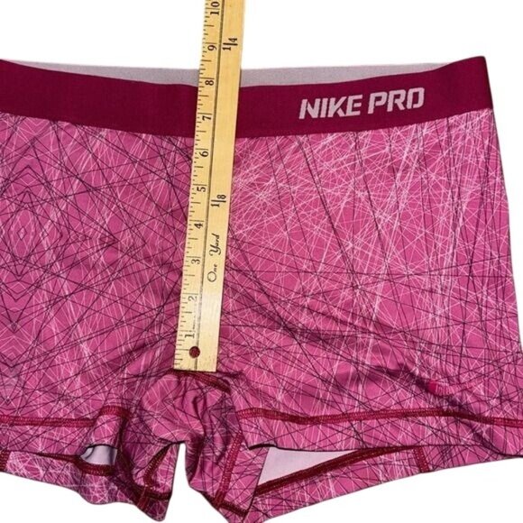 Nike Pro Pink Patterned Compression Shorts L - Picture 6 of 7